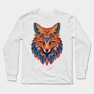 Spectrum Fox: Radiant Op Art Red Fox Design Long Sleeve T-Shirt